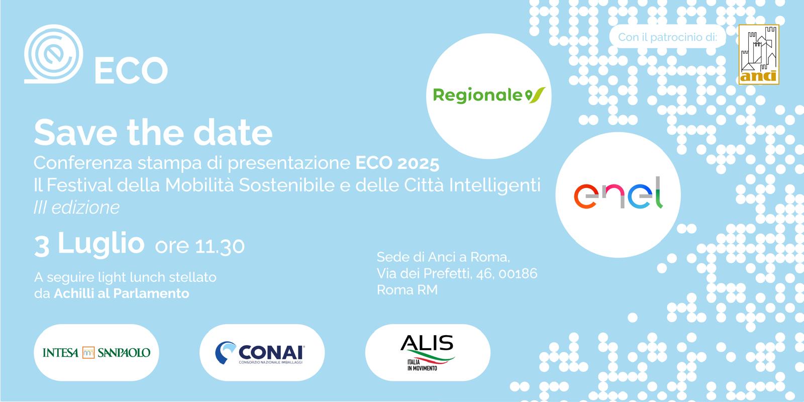 Conferenza stampa di presentazione ECO 2025 Il Festival della Mobilità Sostenibile e delle Città Intelligenti